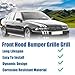 X AUTOHAUX Front Hood Bumper Grille Grill for BMW 525i 530i E39 2001-2003 No.51137005837/51137005838 Front Bumper Kidney Grille Grill Double Slat 1 Pair Gloss Black