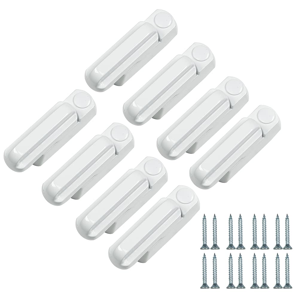 4pcs/8pcs/12pcs Sash Blocker Window Jammer - White Zinc Cast Alloy - Extra Security Locks for UPVC/PVC Door/Window Restrictor Lock (8)