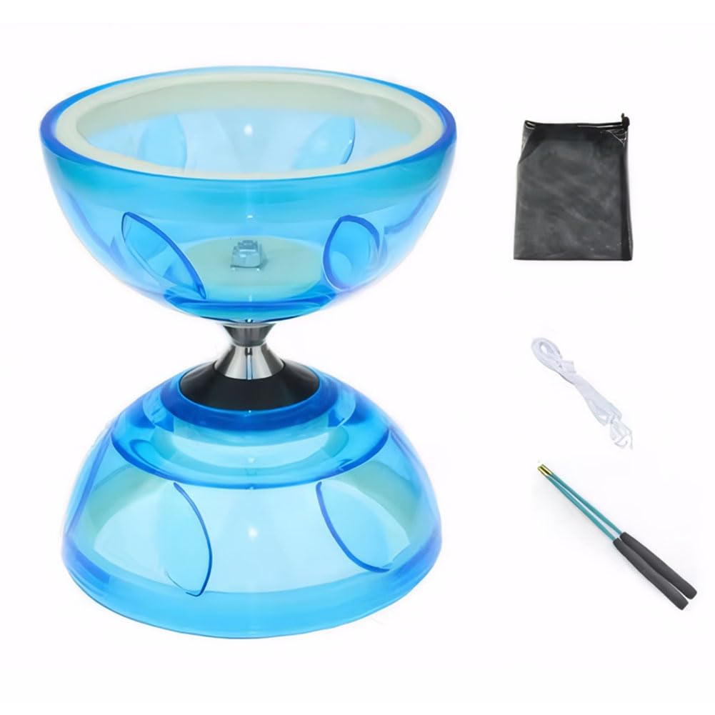 HTU Diabolo Yoyo con Cuerda de de Juego y Bolsa de Red para niños Mayores (Rojo)