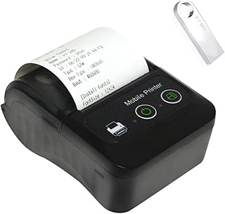 GZGYNADAST with U Disk, Bluetooth Receipt Thermal Printer, 58mm Mini Wireless POS Printer,Mobile Thermal Printer,Small Business Restaurant Portable Printer,Can't fit Loyverse