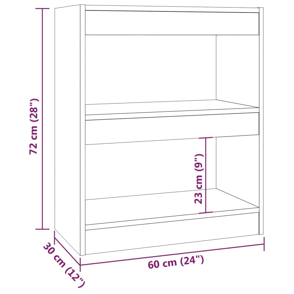 Scaffale decorativo per soggiorno, libreria, ufficio, libreria, divisorio, grigio, 60 x 30 x 72 cm, per libri, soggiorno, studio, ufficio