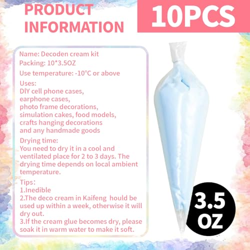 TBTFW10Colors Decoden Cream Kit, Fake Whipped Cream Glue Clay-3.5oz by TBTFW - Used condition - Image 3