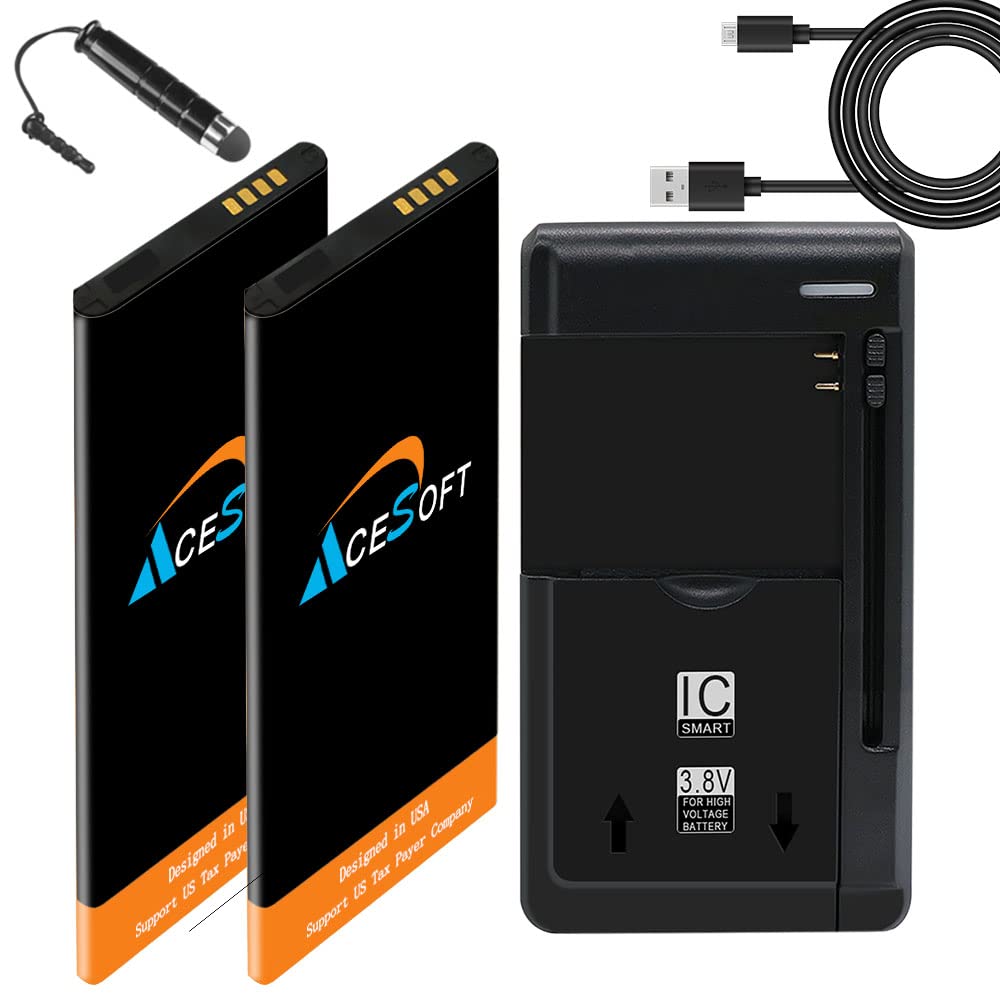 Large Capacity Boosting Long Life 2X 6980mAh Battery Universal USB AC Dock Wall Charger Micro USB Data Sync