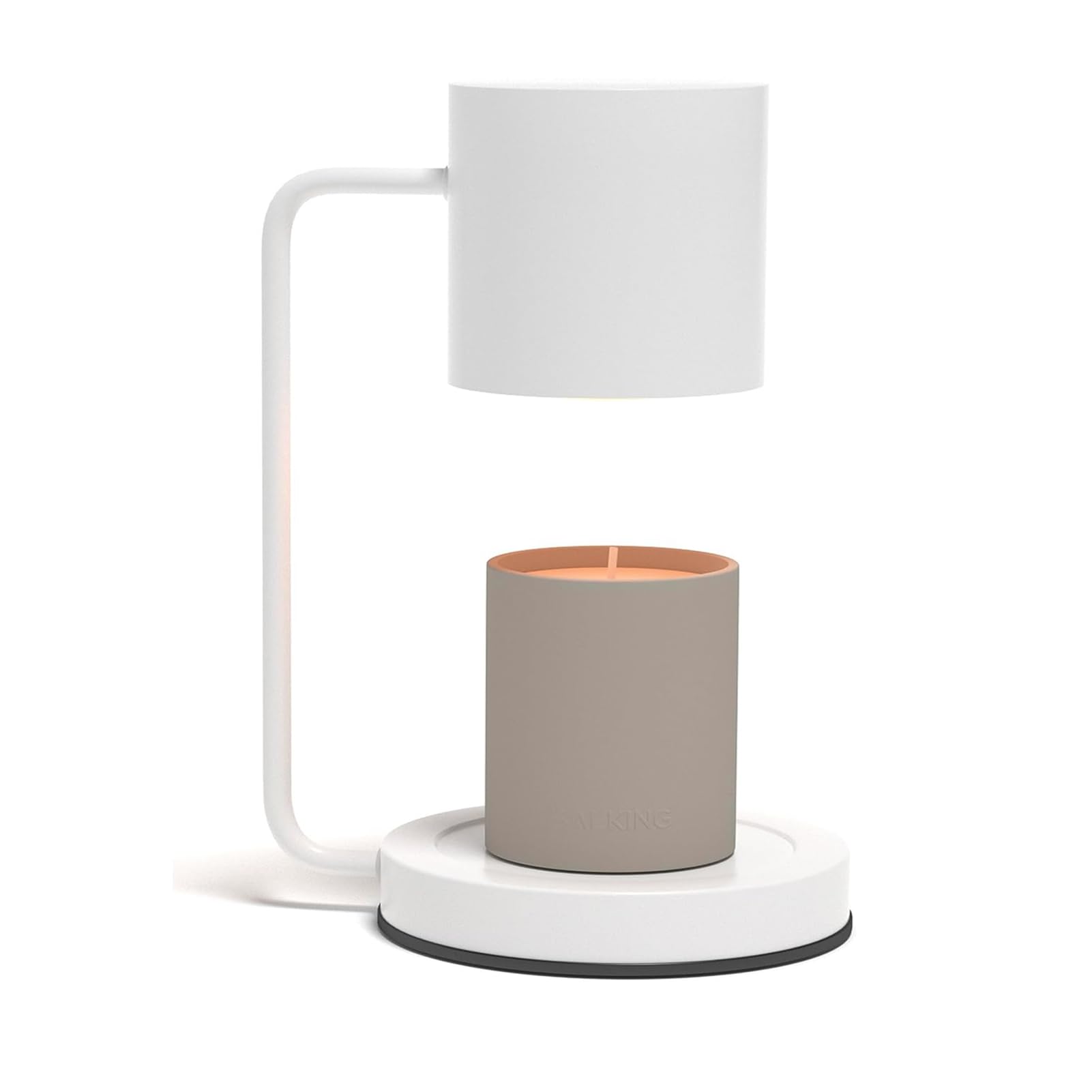 Lampe Chauffante À Bougies, Lampe Chauffante À Bougies avec Minuterie Et Gradateur pour Spa Aromathérapie Home Office Chambre Nightlight,Blanc