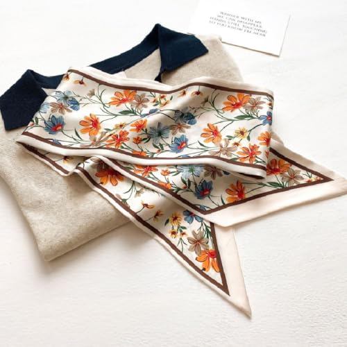Image of Head Hair Scarf for Women,Silky Long Headscarf Purse Bag Scarfs for Handbag Fashion Satin Neck Scarves Accessories