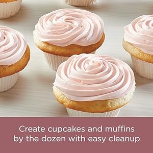 Farberware 47776 Nonstick Bakeware Nonstick Muffin Pan Cupcake Pan 12 Cup Rose Gold Red