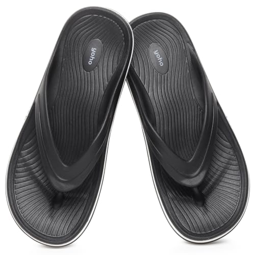 Image of YOHO Grip Orthopedic Slippers for Men | Waterproof Monsoon Footwear | Footpharma Footbed & TripleDense Foam | Anti-Skid Chappals