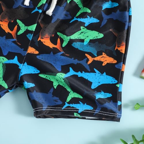 Image of Ohrwurm Baby Boy Swim Trunks Cartoon Print Elastic Waist Swimming Shorts Beach Board Bathing Suit Swimwear