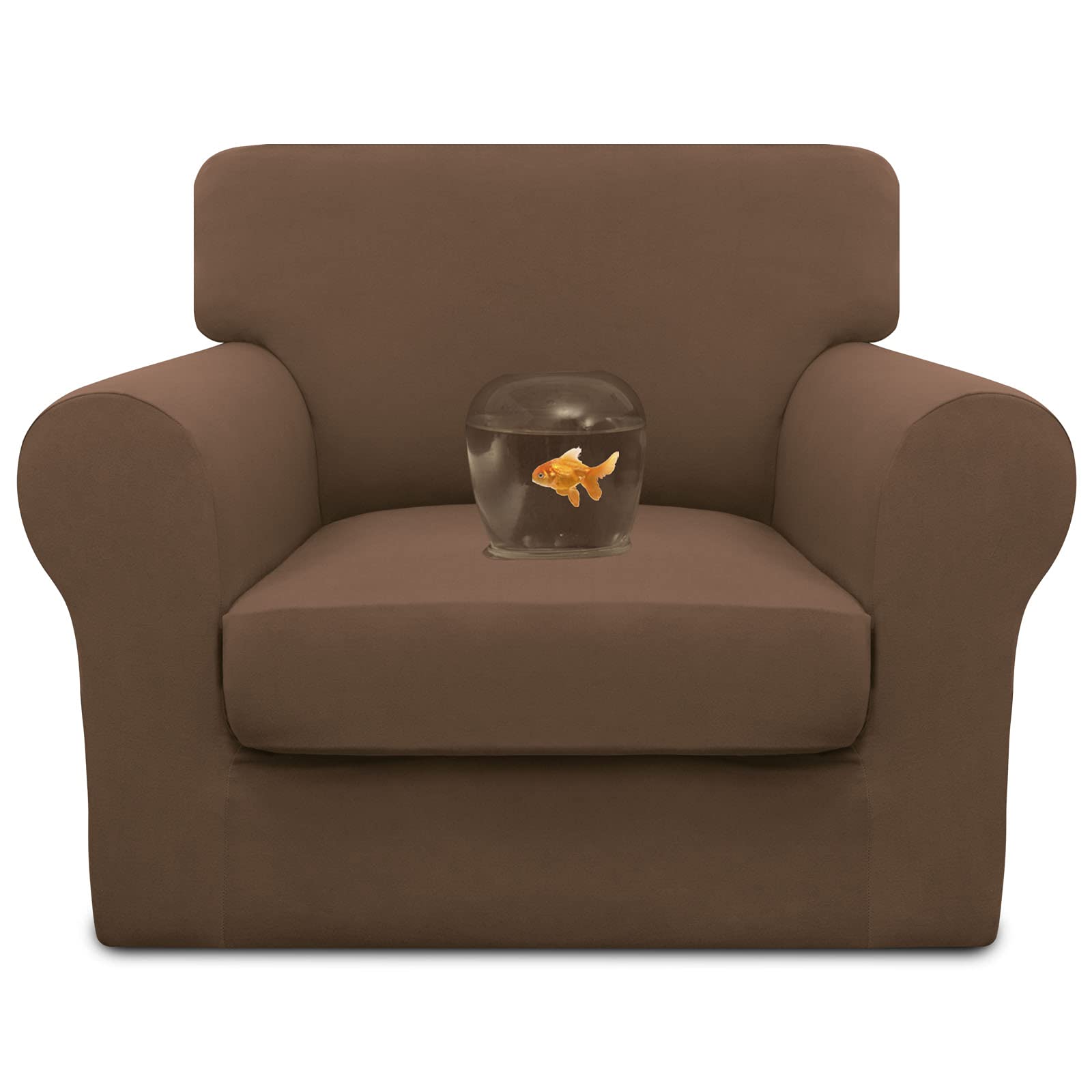 Easy-Going Waterproof 2 Pieces Chair Cover Couch Covers for Sofa