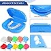 Tanlade 80 Pcs Dental Retainer Case with Vent Holes 3.4 x 2.8 x 1.1in Mouth Guard Case Assorted Retainer Holder False Teeth Container for Aligners, Travel,Night Guards, 10 Colors