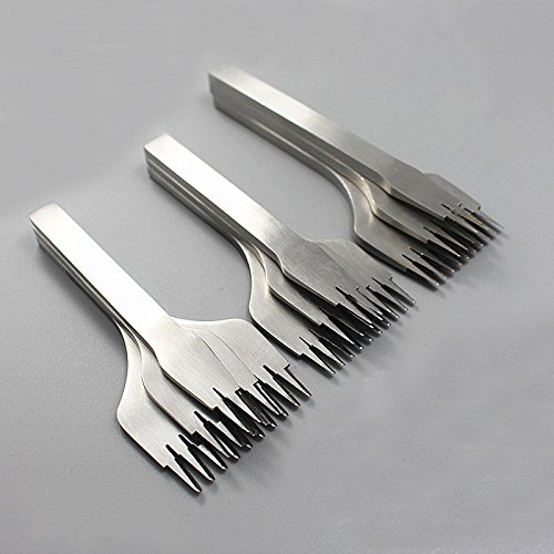 2.7 mm/3 mm./3.38 mm/3.85 mm DIY Leder Kit Werkzeuge Locher Handwerk des Leder Blitzschuh Bohrhammer Loch 2 + 5 + 10 Doppelverschluss Lacing