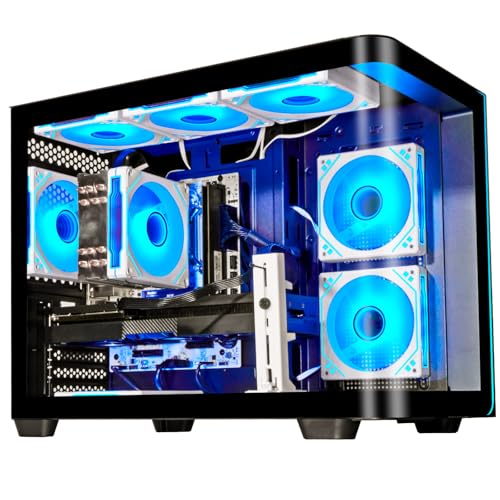 LXZ Gaming PC Desktop Computer - Ryzen 7 9700X, Radeon RX 9060 XT 16GB, 32GB DDR5 RAM, 2TB NVMe 4.0 SSD, 850W PSU - Ready for 1440p & 4K Gaming, VR, and Streaming (Black)