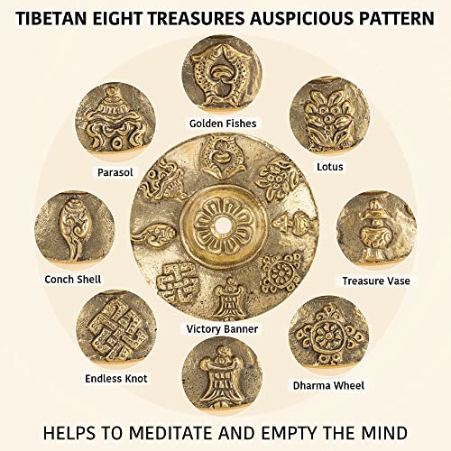 Zenbless Tibetan Tingsha Cymbals 2Pcs, With Storage Box And Fabric Case, Meditation Sanskrit Brass Chime Bells For Spiritual Healing Mindfulness, Yoga Buddhist, Relaxation Musical Instruments #TOP2