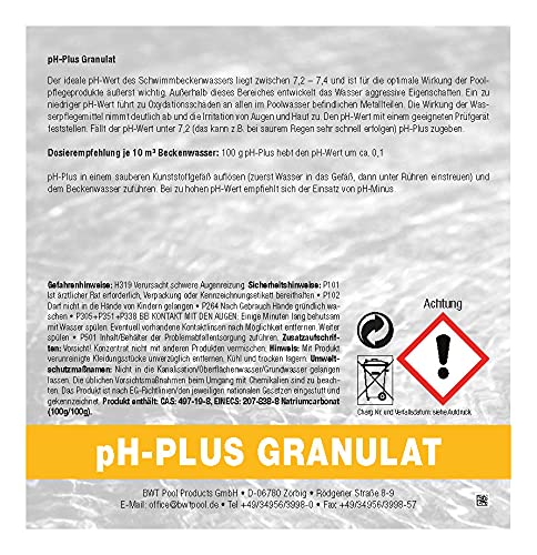 Paradies Pool pH Plus Granulat 5 kg, pH Heber Schwimmbecken Pool alkalisch – Bild 3