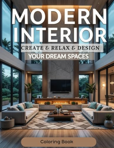 Modern Interior Coloring Book: Create, Relax & Design Your Dream Spaces image 2