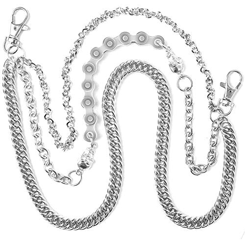 Swonuk Wallet Chain, Punk Rock Style Keychain Suitable For Belt Loop, Purse Handbag Strap, Keys, Wallet