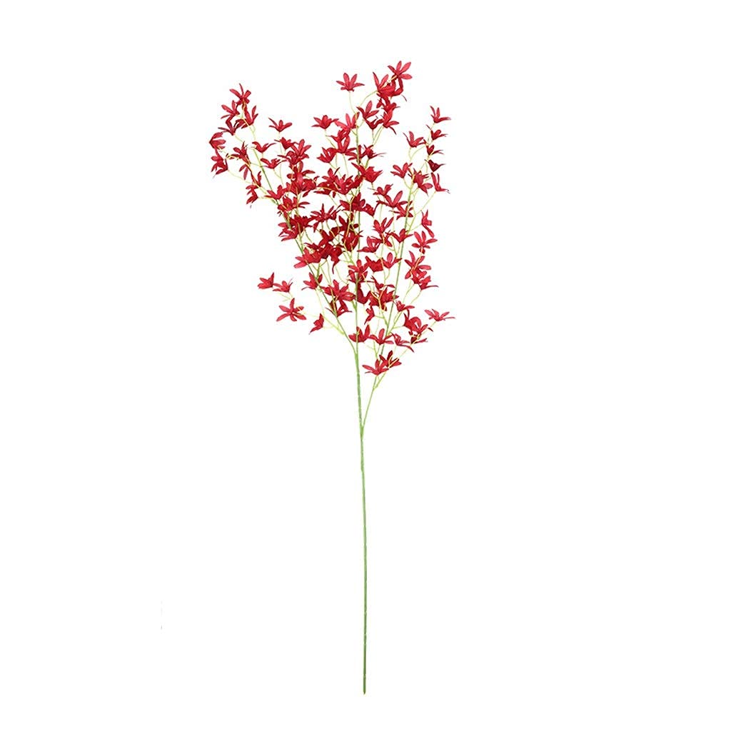 Künstliche Blumen, 12 Bündel, Blumenstrauß, künstliche Blumen für Zuhause, Hochzeitsstrauß, Garten, Innen- und Außendekoration (Farbe: Rot) Interesting Life