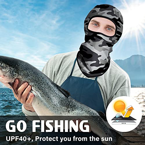 Obacle Balaclava Face Mask Men Women Ski Hunting Cycling (Camo Black Gray) #TOP7