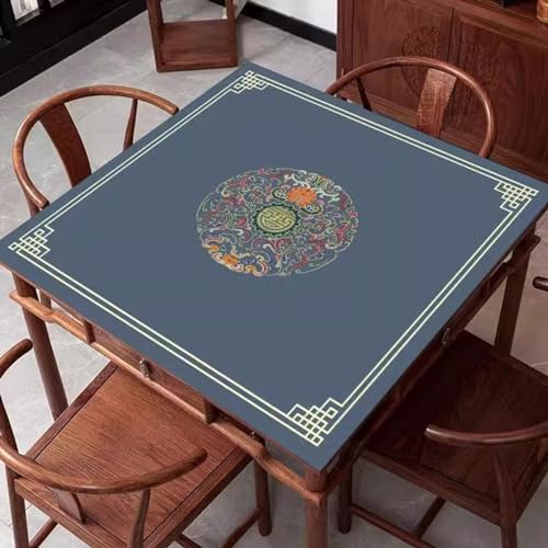 mahjong mat, Tapete para mesa de mahjong con bolsa miniatura 2