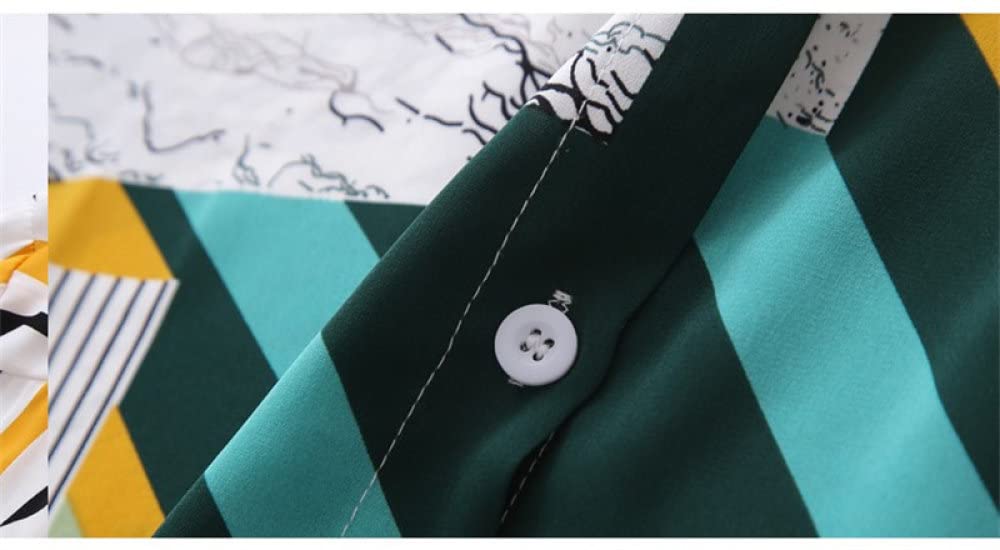 Tops De Mujer,Blusa De Satén para Mujer Camisa De Costura Verde Manga Larga Camisas De Seda De Moda Vintage Camisa De Negocios con Botón Tops De Fiesta Sexy Blusa De Oficina De Trabajo Casual para N