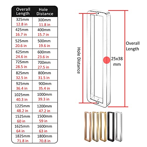 Tiradores para puertas correderas de acero inoxidable duraderos para renovar el hogar, pack de 2 4