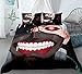 SZSHJR 3d Duvet Cover Set Cartoon Japanese Anime Bed Set Tokyo Ghoul: Kaneki Ken DLA Sypialnia, pokój akademikowy, ozdobny 3-częściowy zestaw pościeli z 2 poduszką (Size : AU-King210cmx245cm)