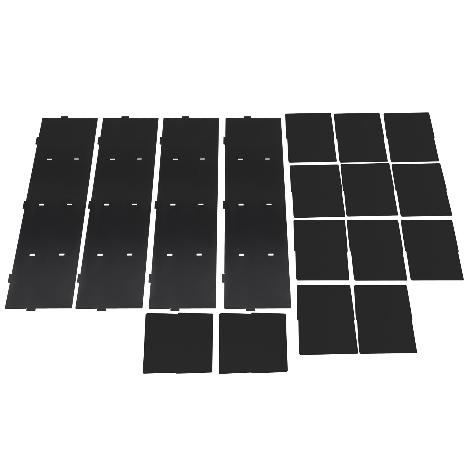 Organizer da scrivania a 36 scomparti, organizer per letteratura, portadocumenti, impilabile, con ripiani regolabili, organizer multiuso per ufficio e aula, 100 x 30 x 61 cm (nero)
