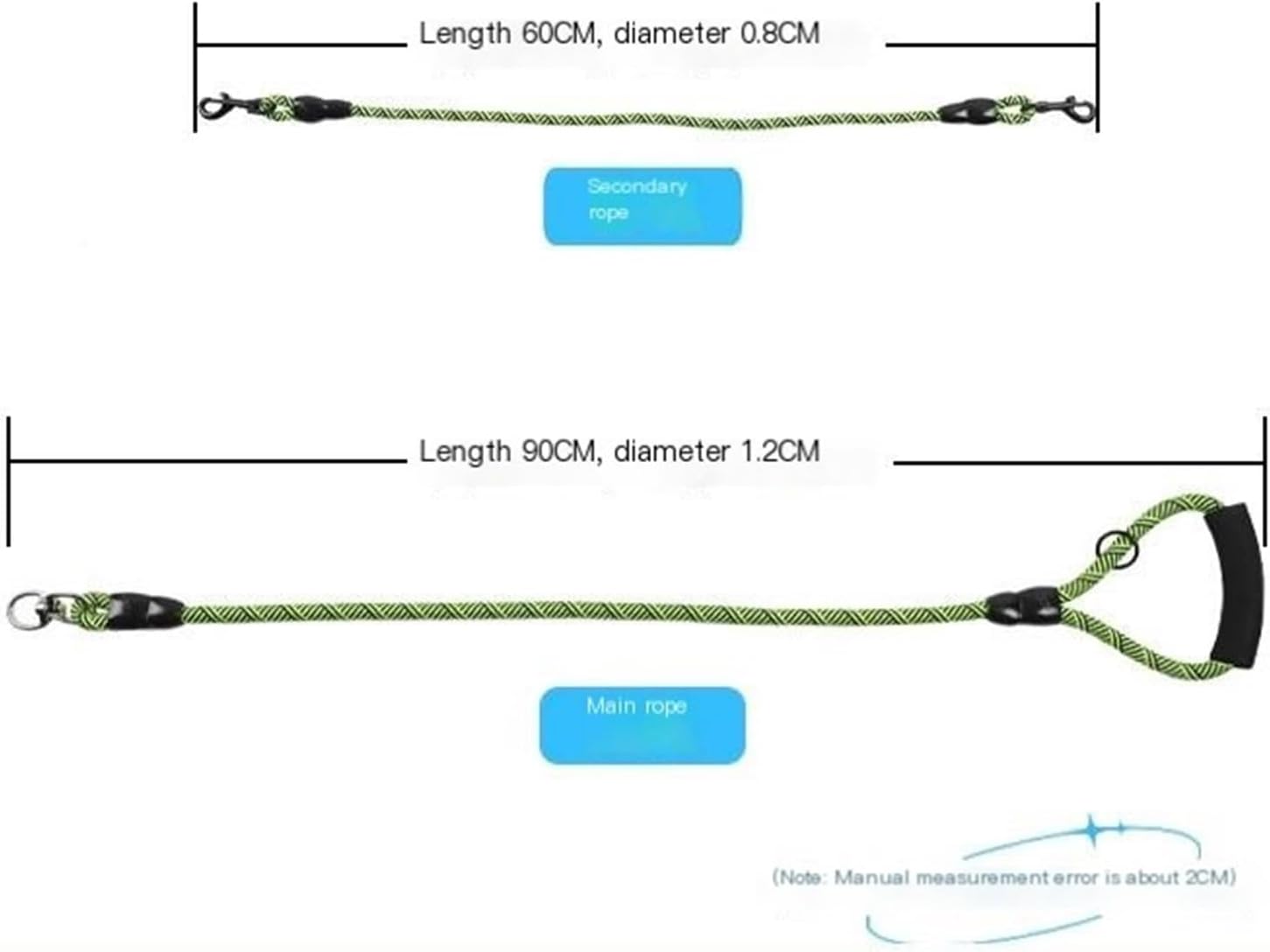 ナイロン織りトリプルドッグリーシュ - ワンドラッグ3ペットトラクションベルト、フォームハンドル付き(Blue,3heads)