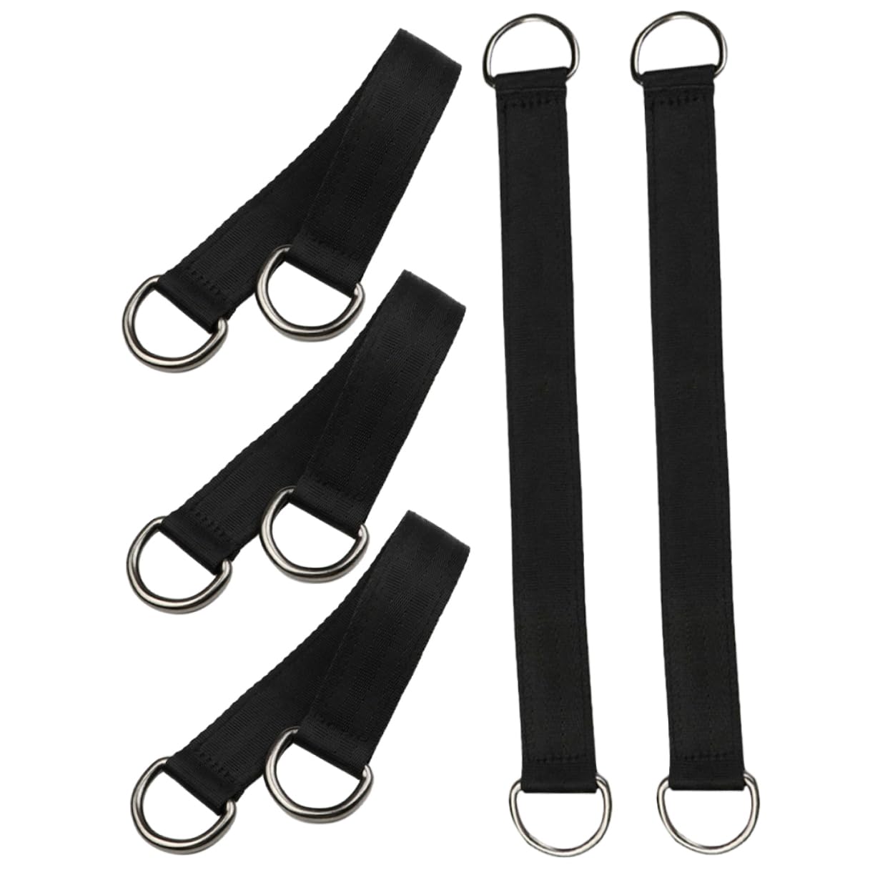 HEMOTON 5 Ensembles Sangle De Boucle Swing Balançoire De Plein Air Remplacement Bretelles Cordes Suspendues Sangles d'arbre pour Hamac en Polyester Black 5 Pièces * 5