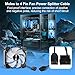 ELFJMZP Molex to 4 Pin Fan Cable 2 Pack - 30cm 12V Full Speed PC Fan Power Splitter, 2PCS 4-Pin Adapter for ATX PSU Case Cooling 30cm/11.8in(1 to 2)