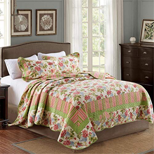 UQACHG Edredón 3 Piezas Colcha Bouti Piqué Hecha A Mano Material Patchwork Hecho A Mano Algodón 230 X 250 Cm Cama 135 O 150 Reversible,Rojo
