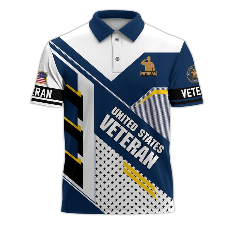 US Veteran Polo Shirt, United States Veteran Shirt, Military Polo Shirts, Veteran's Day Gifts, Veteran