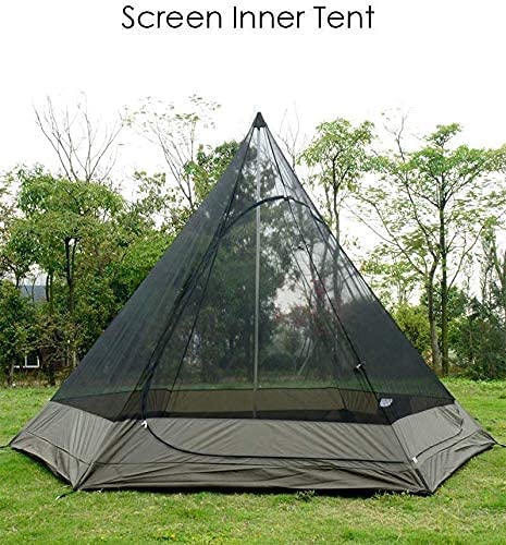 Carpa familiar impermeable doble capa 4 personas 380 cm miniatura 2