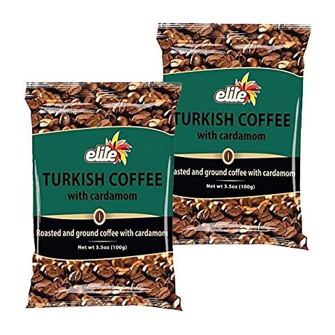 Elite Turkish Coffee with Cardamon Spice - 2 Pack (100g per Pack) Cover