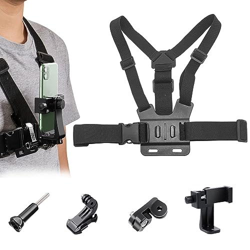 حامل ياكتير بأحزمة يثبت على الصدر للموبايل، حزام مضاد للانزل...