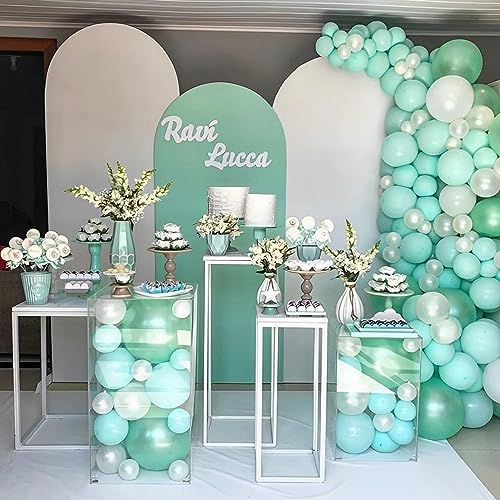 Image of Voircoloria 110pcs Mint Green Balloons 12inch Pastel Green Latex Party Balloons for Baby Shower,Graduation, Wedding, Birthday, New Year, Anniversary Party Decorations