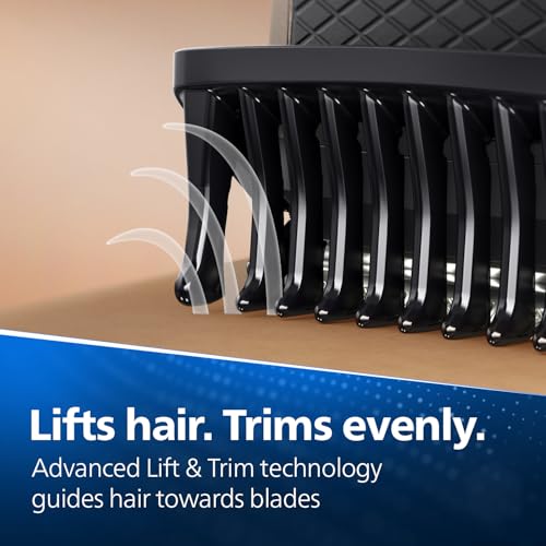 Image of Philips India's No.1 Men's Trimmer* | Lift & Trim Technology | Skin Friendly Beard Trimmer for Men | Effortless Styling | Self-Sharpening Blades | 60 mins runtime | 3 yrs warranty* | BT3325