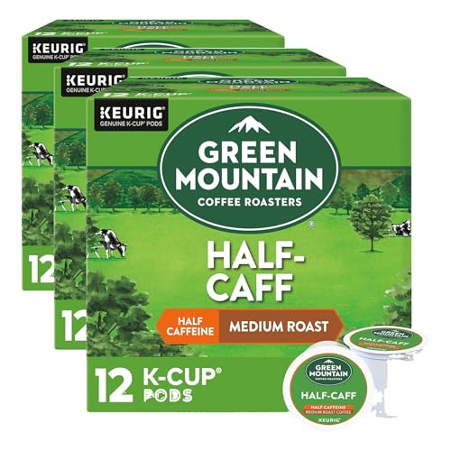 Image of Green Mountain Coffee Half-Caff Keurig K-Cups Coffee, 12 ct (Pack of 3)