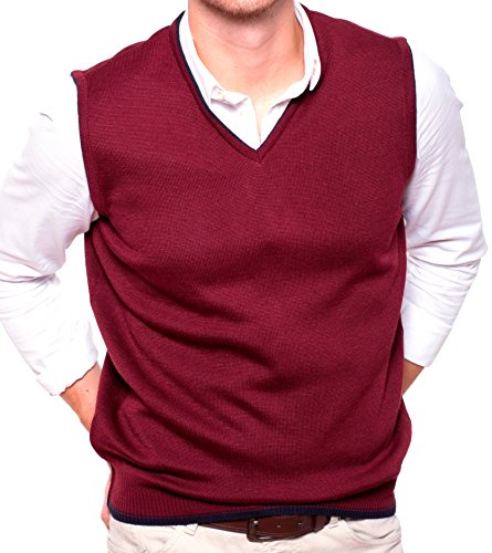 Chaleco Caballero de Pico sin Mangas (XXXL, Granate)