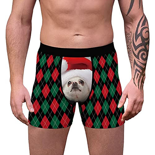 Jumppmile Men's Christmas Xmas Boxers Shorts Funny Santa Claus Underwear Boxer Briefs3