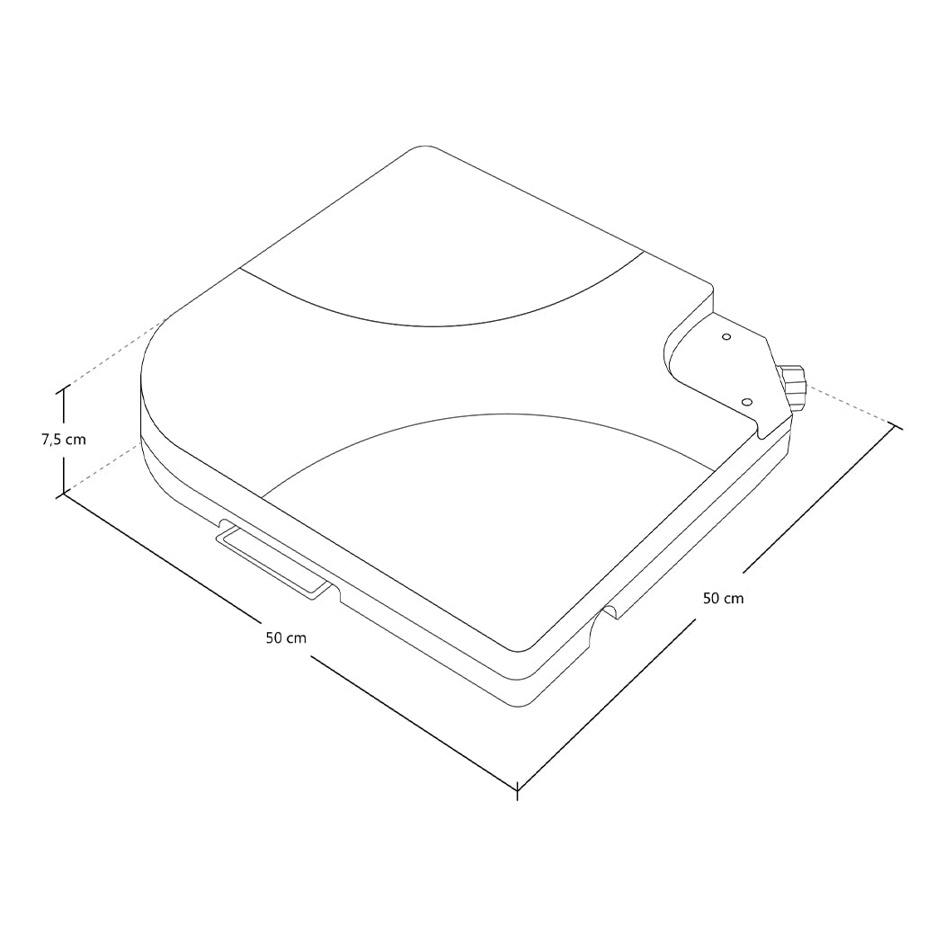 SAMIRA Base ombrellone in plastica 50x50 cm Confezione da 4