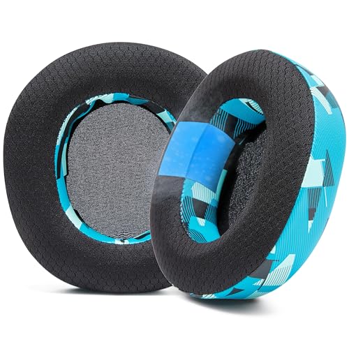 Image of WC Freeze Nova Pro Wireless - Cooling Gel Earpads for Arctis Nova Pro Wireless, Nova Elite & Nova Pro Omni (Doesn't Fit Other Models), by Wicked Cushions, Extra Thick & Comfortable | Cyan Prism