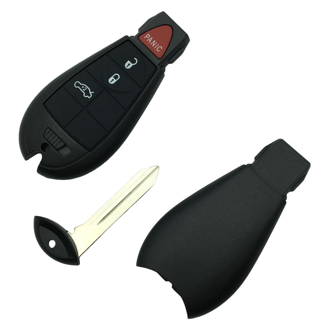 Zapasowe etui na klucze do Jeep Grand Cherokee Dodge Ram 1500 2500 3500 Durango Grand Caravan Journey Chrysler miasto kraj bezkluczykowy pilot zdalnego sterowania obudowa kluczyka samochodowego (4