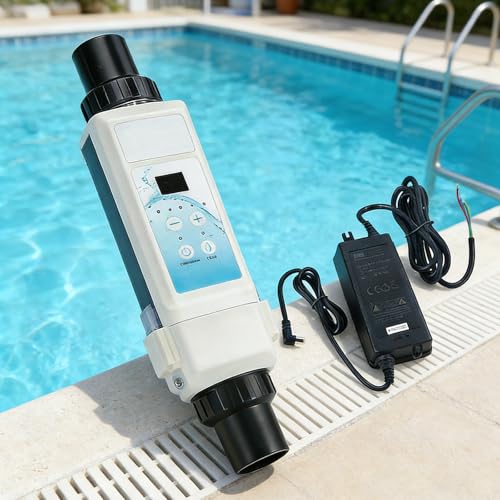 Giuggiolared Generador de clorador de Sal, Sis-Tema generador de Cloro para Piscinas de Agua Salada Sistemas generadores de Cloro salino para Agua Salada Piscinas de hasta EC-20