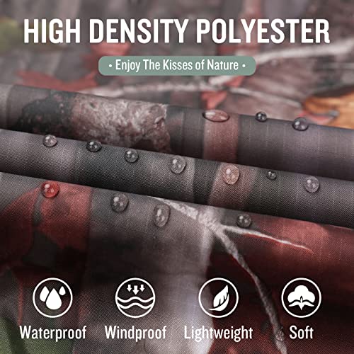 Saphirose Hooded Rain Poncho Waterproof Raincoat Jacket For Men Women Adults(Forest Camouflage) #TOP1