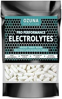 Pro Performance Electrolytes Tablets Rapid Hydration Replenish Lost Minerals & Salts | Suitable for Vegetarians | 60 Capsules