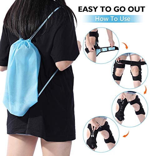 Slimerence New Knee Protection Booster, Non-slip Knee Pad 3-Speed Powerful Spring Force Adjustment Power lift Joint Knee Support for Sports Climbing Reduces Soreness Old Cold Leg, Small - Thumbnail 3