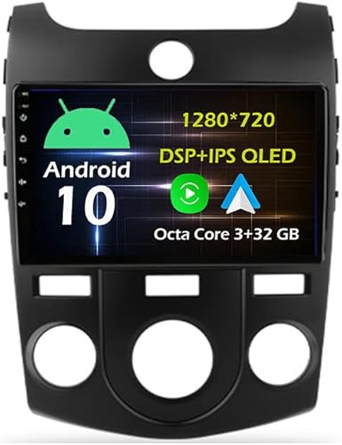 Radio estéreo de coche de 9 pulgadas, 3+32 GB, Android, 10 pulgadas, compatible con KIA Forte (MT) 2008-2013 Cerato 2, unidad principal de