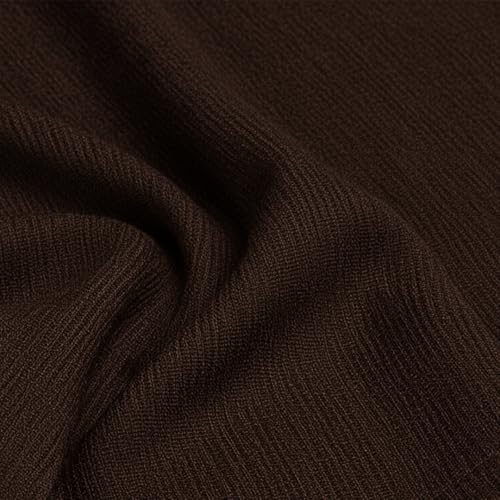 Image of HOMEMONDE 2 Seater Sofa Cover with Tassels |Soft, Durable & Textured Chenille Fabric with Tassels | Sofa Cover Mats for Living Room, Bedroom, Drawing Room & Office (76 X 122 CM, Brown)