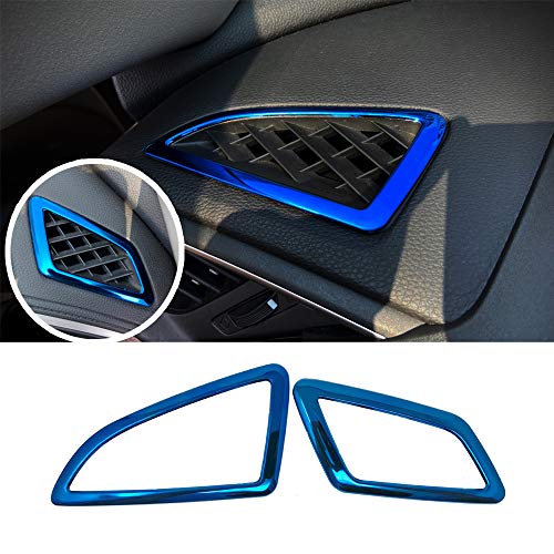 Windshield Air Vent Wind Outlet Cover Trim Sticker Blue Stainless Steel For Honda 10th Gen Civic 2016 2017 2018 2019 2020